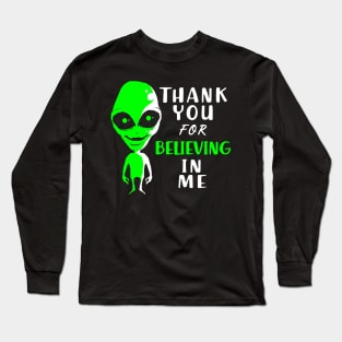 Aliens Thank You Graduation Alien Ufo Space Long Sleeve T-Shirt